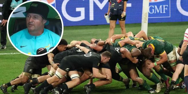 El entrenador de los Springboks, Daan Human: “Los All Blacks tienen uno de los scrums más potentes del mundo”